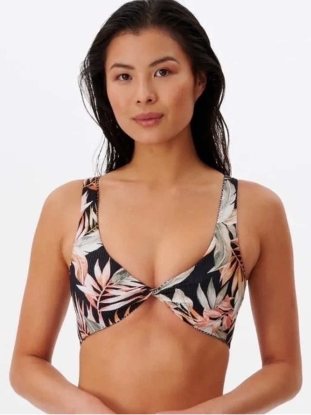 Rip curl Havana rib twist bralette bikini S fits M L most